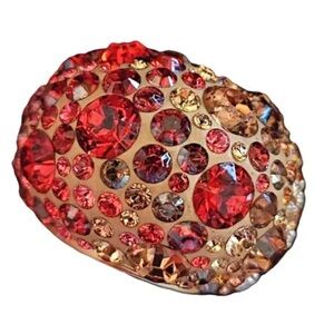 SWAROVSKI Nirvana Collection Ring – Fiery Red Crystal Pavé – Size 52 – 856882